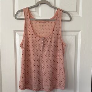 American Eagle Outfitters Polka Dot Sleeveless Top - Pink